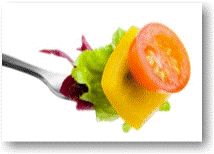 Salad on a fork