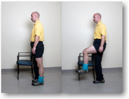 Resisted Hip Flexion Standing (High Stepping)