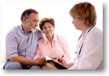 Couple consulting with a Doctor